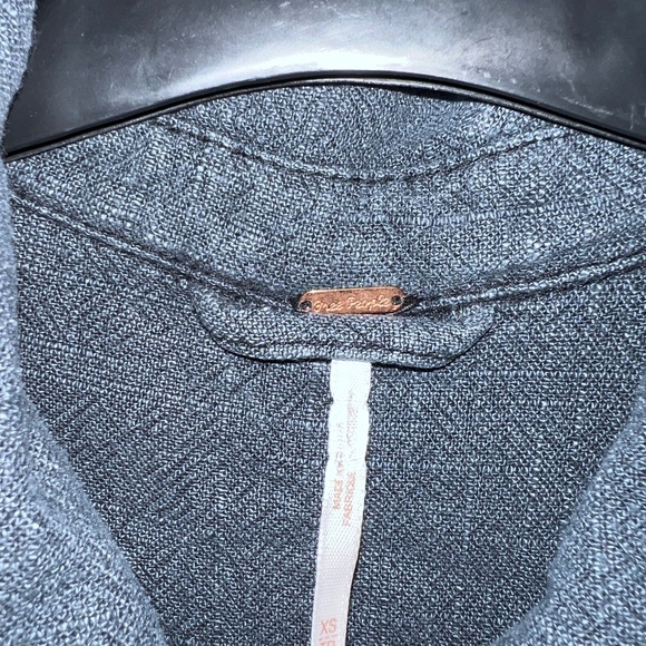 Free People - Rainz Cuffed Duster Jacket/Dress - Dark Indigo Blue - Oversized XS - Picture 11 of 16